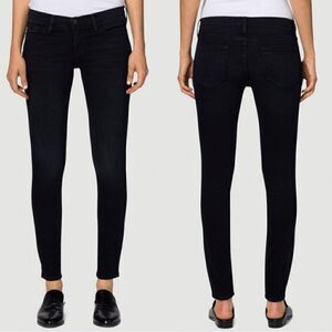 Frame Le De Jeanne Black Jeans Skinny Mid Waist Size 28